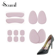 12 шт., вкладыши на высоком каблуке, стельки для ухода за подкладкой, передняя ладонная подушечка, подушечка на пятку, нескользящая обувь, наклейки, облегчающие боль, подушечки
