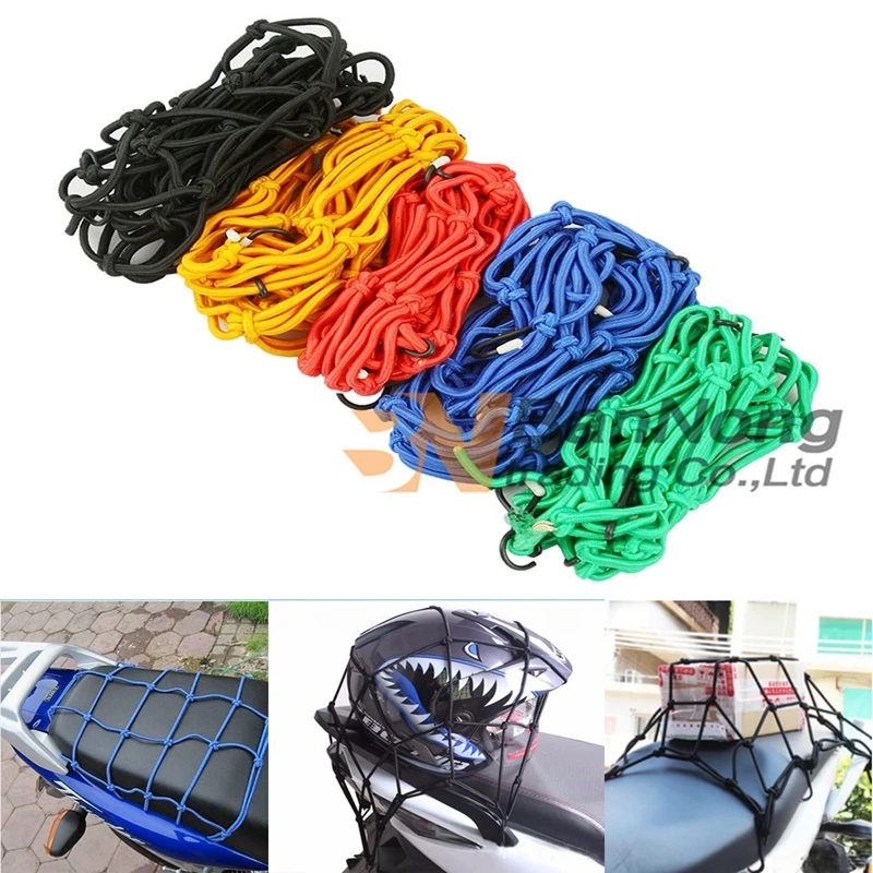Motorcycle Bike 6 Hooks Hold Down Fuel Tank Racing Net Bungee Cord