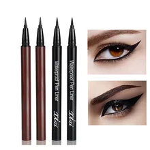 Xixi макияж черный карандаш для глаз водонепроницаемый длительный 3 секунды быстросохнущая подводка для глаз ручка коричневая гладкая жидкая подводка для глаз AC015