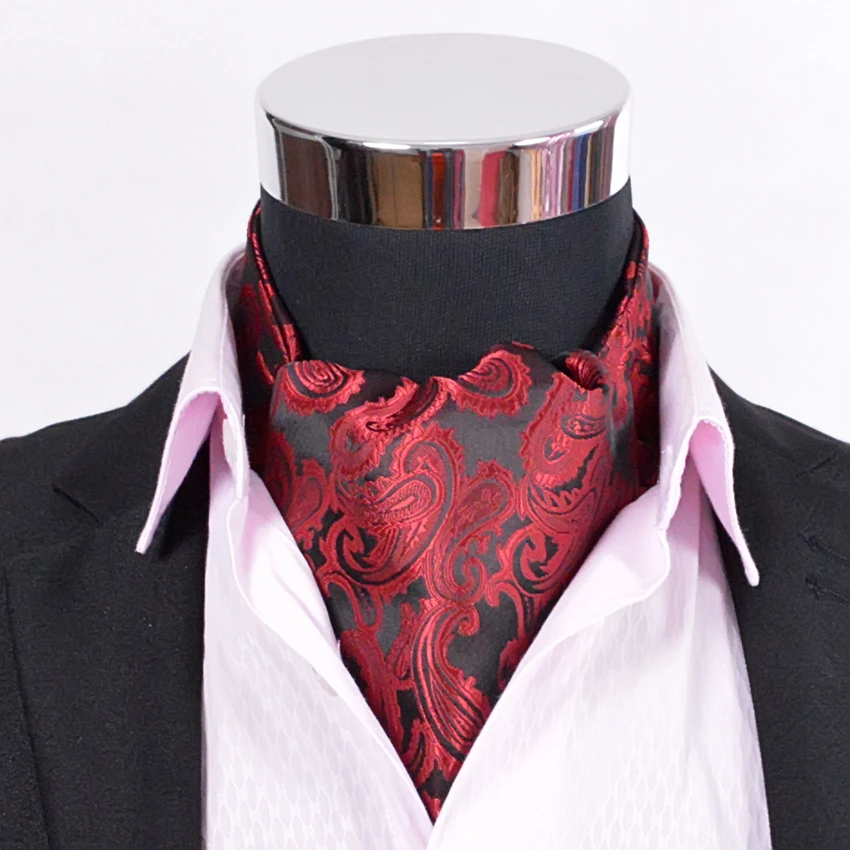 Paisley Satin Cravat Hot Sale Luxury Men Red Silk Cravat Big Size All-match  Male Ties Cravat For Autumn Winter Red,blue,gold - Ties - AliExpress