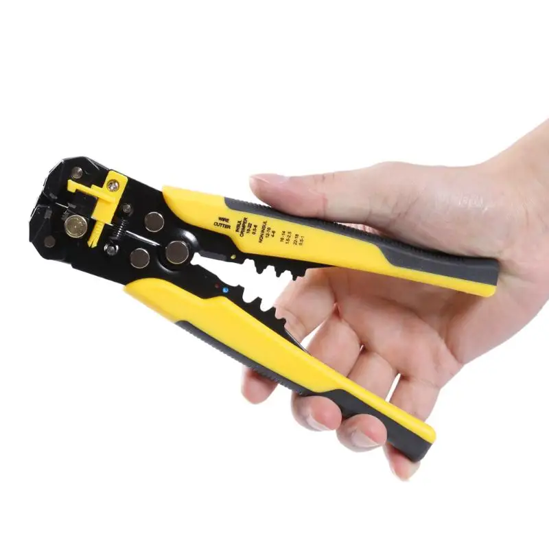 

3 in 1 Automatic Cable Wire Stripper Cutter Crimper Adjusting Multifunctional Terminal Crimping Stripping Plier 2019 Hand Tools