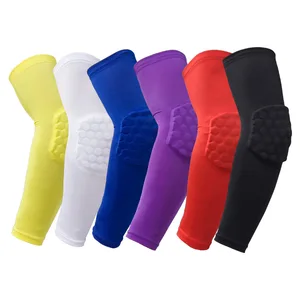 Lycra Honeycomb Elbows Long Anti-collision High Elasticity Basketball Armguards Sports Elbow