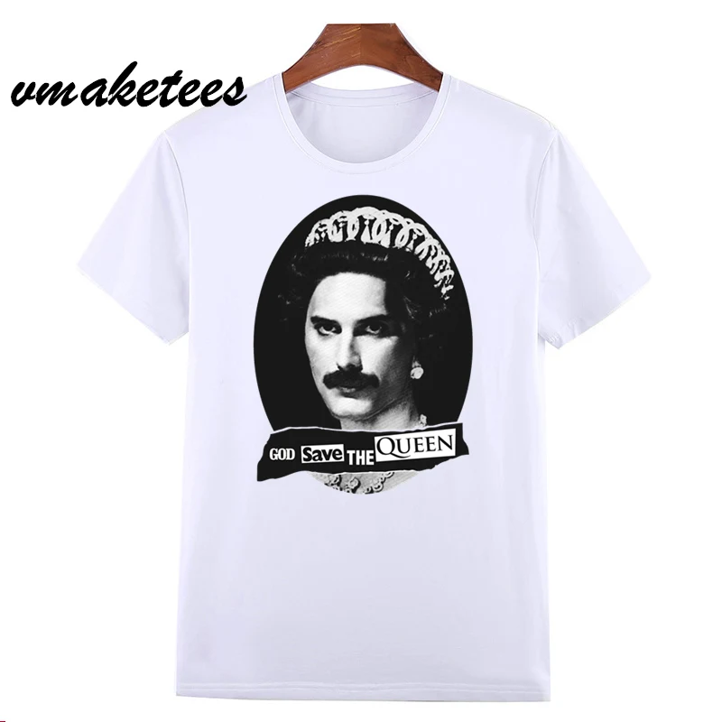 Freddie Mercury The Queen Band Футболка Мужская Хип-Хоп рок хипстерская футболка повседневные