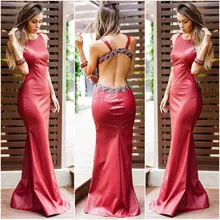 Новое поступление красное вечернее платье со шлейфом аппликация Совок Выпускные платья с открытой спиной с открытыми плечами платья для красной дорожки