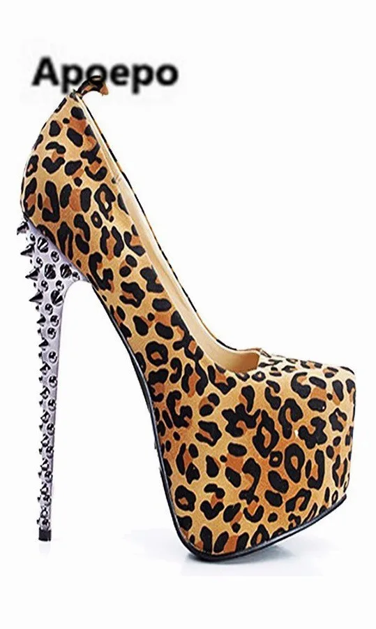 Sales women's high heel shoes Zebra, Leopard round toe platform pumps