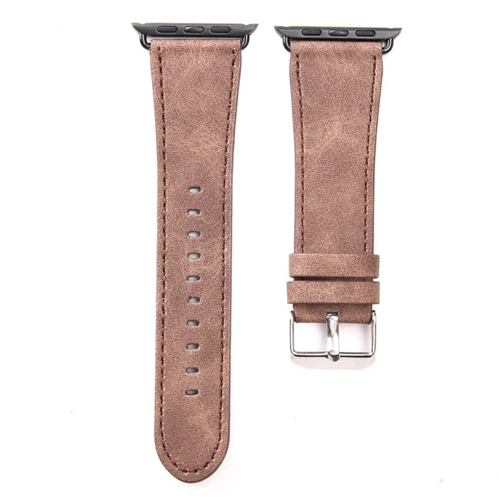 Мужской/женский кожаный ремешок для часов Apple Watch Series 5 4 3 2 1 ремешок для iWatch 5 браслет 44 мм/42 мм/40 мм/38 мм ремешок для часов