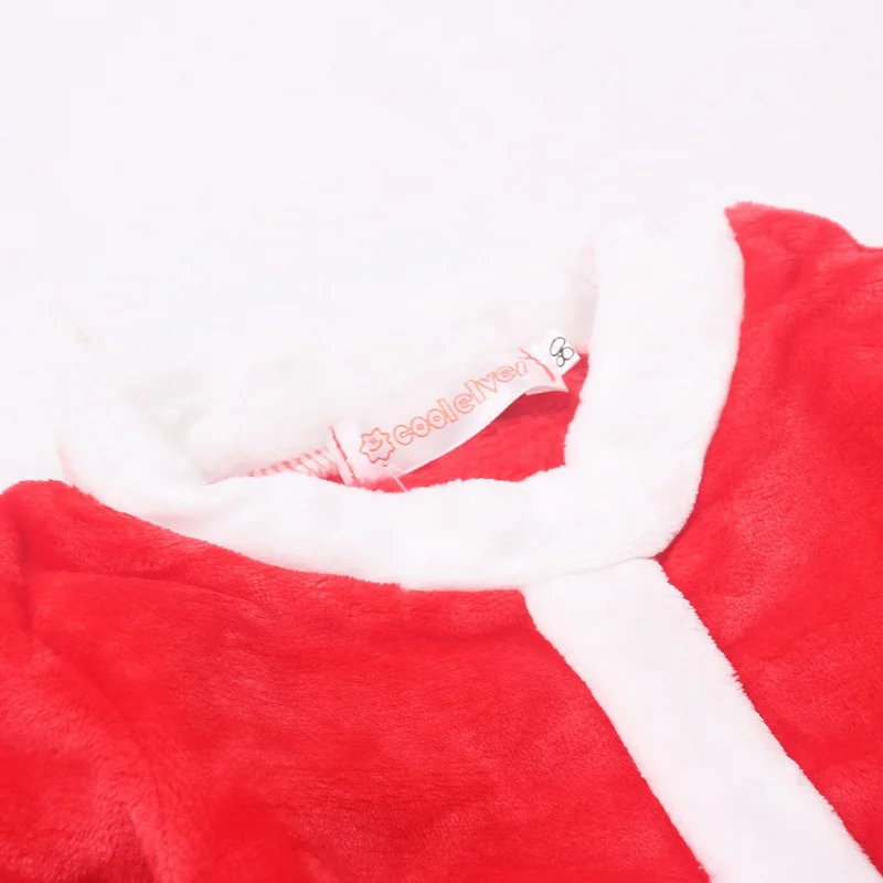 Детский комбинезон для маленьких мальчиков, Рождественский костюм на Рождество Санта Клаус Косплэй одежда комбинезон шляпа нагрудник для новорожденных и малышей на зиму, теплые, фланелевые Костюмы