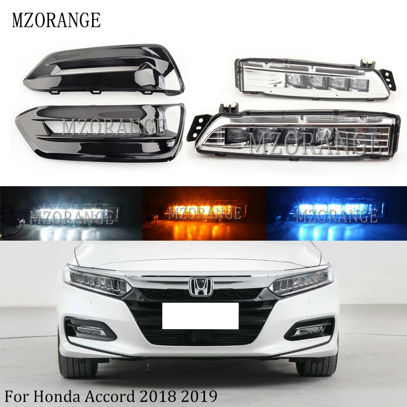 

Car Bumper Lamp For Honda Accord 10th LED Fog Daytime Running Light DRL 2018~2019 Car Accessories For Accord Headlight Daylamp