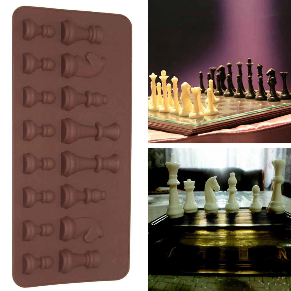 

3D International Chess Pieces Chocolate Silicone Mold For Cake Cookies Mold Baking Accessories Silicone DIY Molds