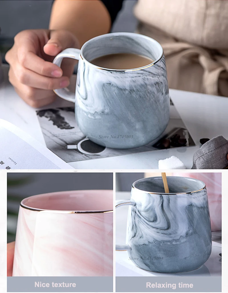 Кофейная кружка мраморная кофейная чашка Caneca керамические кружки для пар Canecas фарфор 350 мл большой молочный Кофе Чай Личный офис чашки Мода