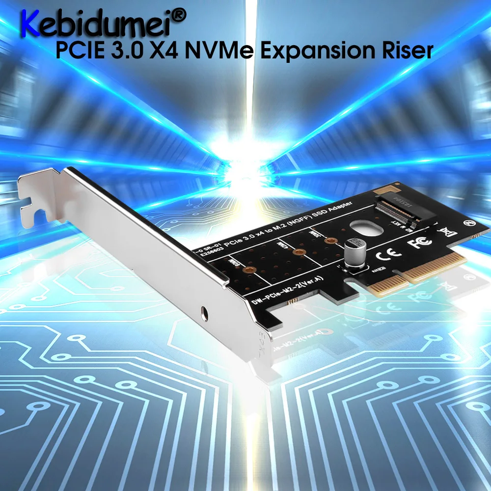 

Portable M.2 NVMe SSD NGFF TO PCIE X4 Adapter M Key Interface Card Suppor PCI Express 3.0 X4 2230-2280 Size M.2 FULL SPEED Good