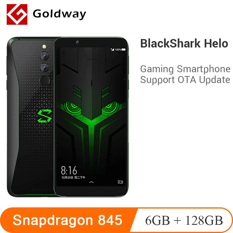 Xiaomi Black Shark Helo, 6 Гб ПЗУ, 128 ГБ ОЗУ, игровой мобильный телефон Snapdragon 845, четыре ядра, 6,01 дюймов, 18:9, полный экран, HeiSha