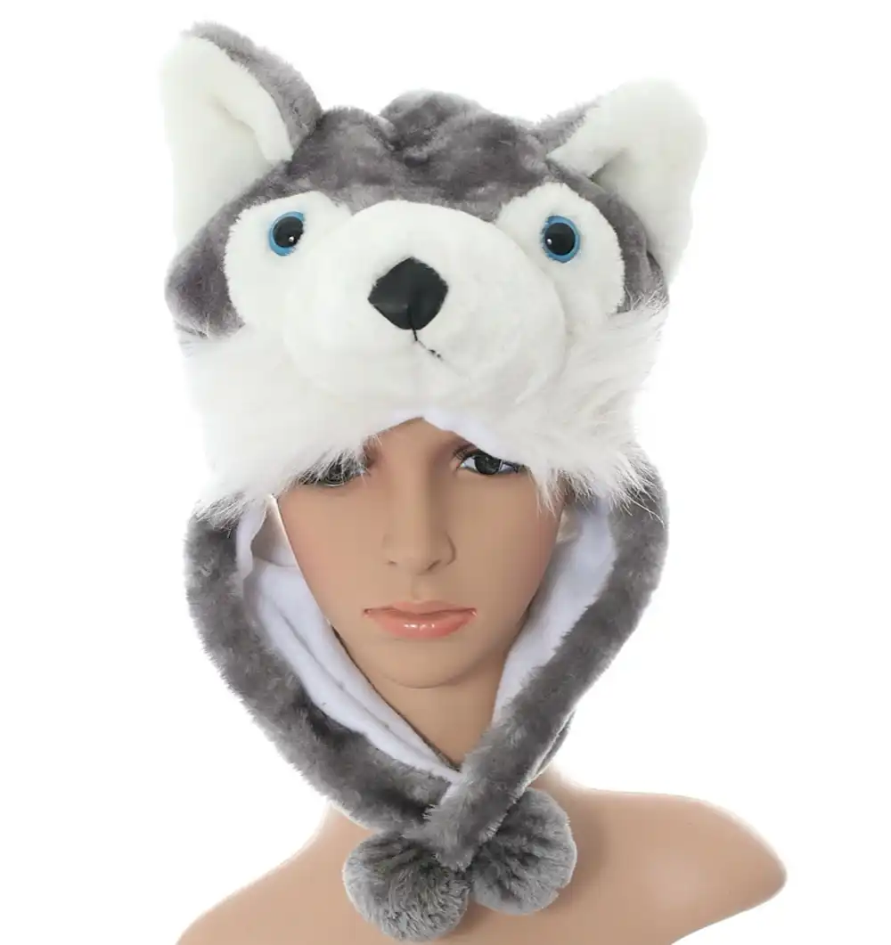 animal winter hats for adults