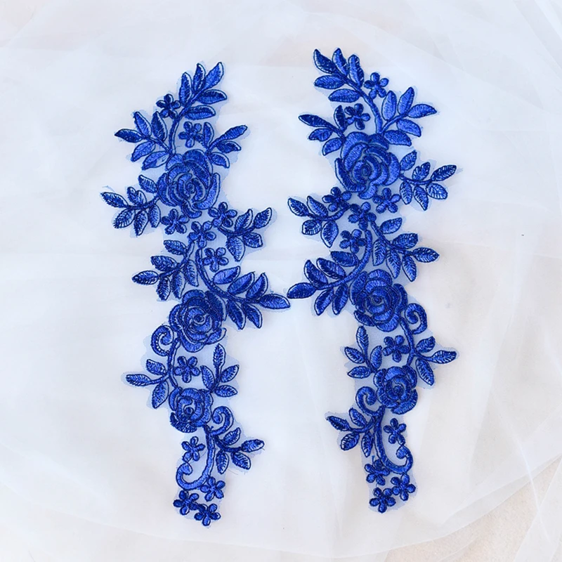 2x Daisy Venice Applique Lace Flower Sewing Trim Ribbon for Dress Decor 1yd