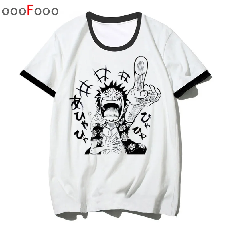 Одна штука Футболка мужская Футболка Луффи уличная одежда японский мультфильм футболка "Аниме" короткий рукав Топ Мужской/wo мужские футболки - Цвет: 1549
