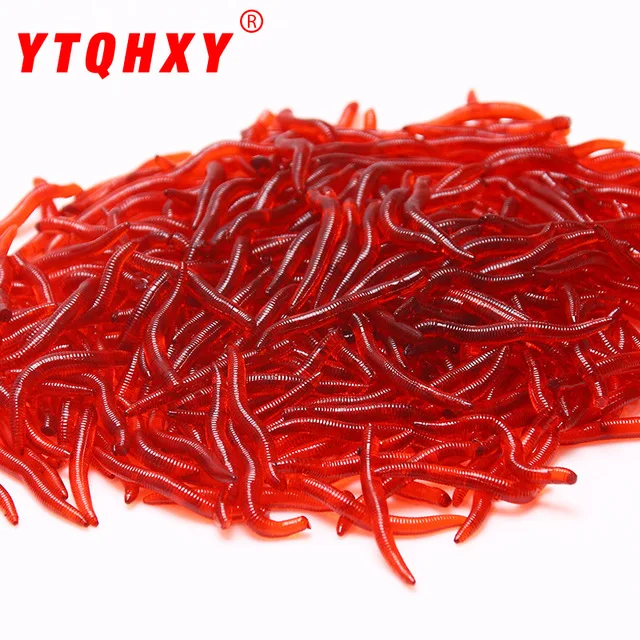 

Luya artificial earthworm 3.5cm false red worm bait bait fishing carp smell soft bait