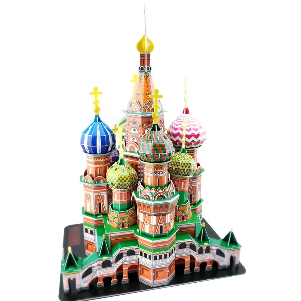 Большой русский 3D головоломки игрушки для детского собора Нотр Дам Святого