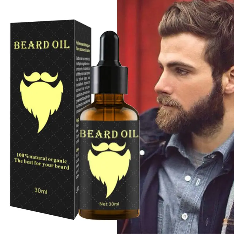 

Natural Ginger oil Men Beard Growth Enhancer Facial Nutrition Moustache Grow Beard Shaping Tool Beard Care Products L7 H7