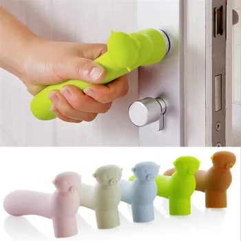 

Children Safety Protection Cartoon Animal Doorknob Baby Proof Anti Collision Doorways Safety Furniture Silicone Handle Cover