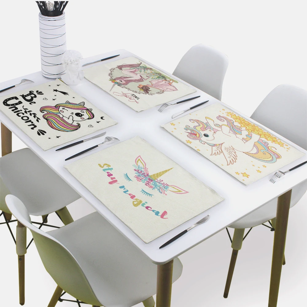 

Napkin Unicorn Table Napkins Cloth For Home 43*32Cm Towel Linen Napkin For Kitchen For Napkins Table Mats Servilletas