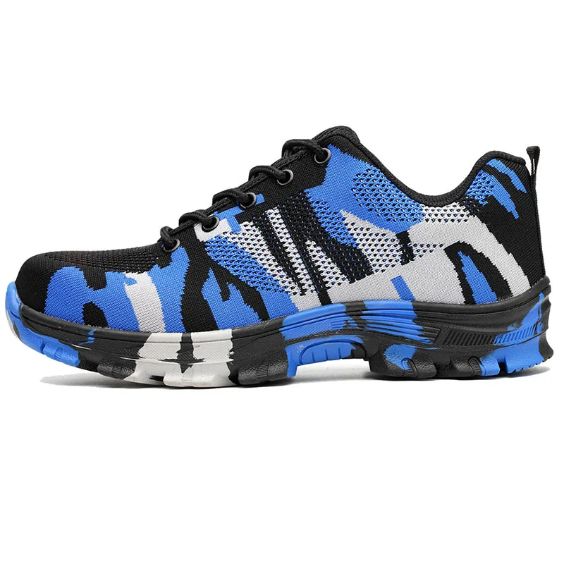 Men's Breathable Steel Toe Cap Work Safety Shoes Men Outdoor Anti-slip Steel Puncture Proof Construction Safety Boots Shoes