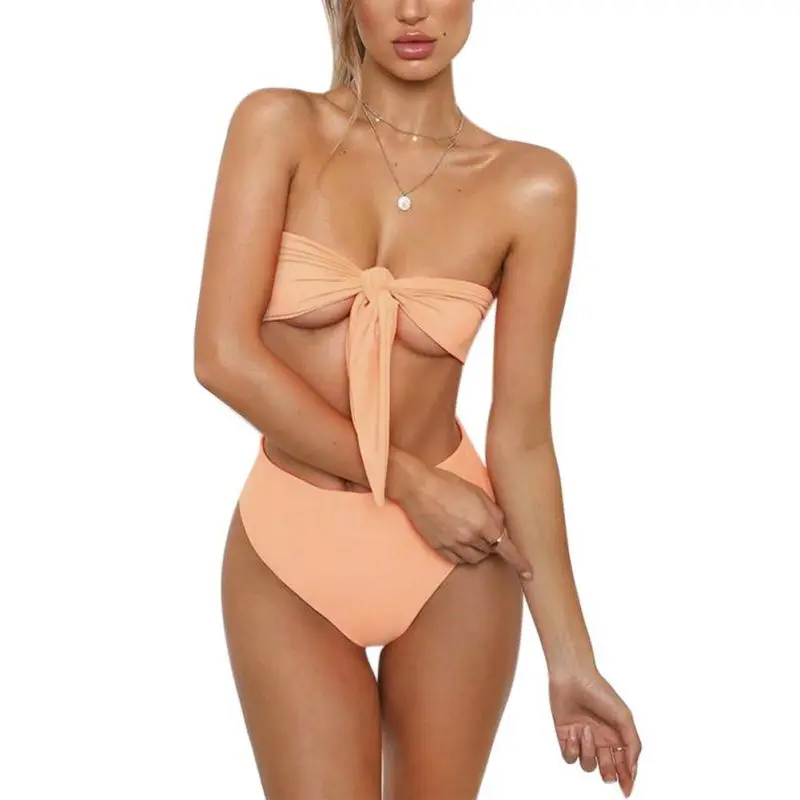 Women Brazilian Bikini Set New Summer High Waist Triangle Bikini Suits