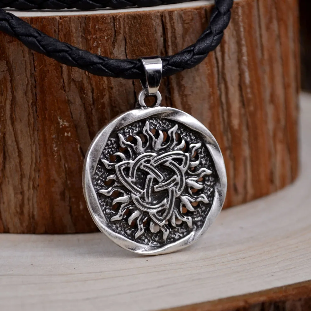 Nordic Vikings Rune Amulet Pendant Necklace Viking Jewelry Celtic Knots