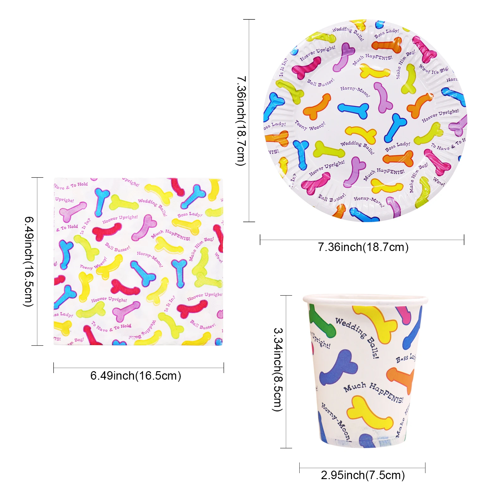 Член пенис бумажные чашки бумажное полотенце одноразовая посуда свадебный душ Девичник Клубные вечерние свадебные украшения