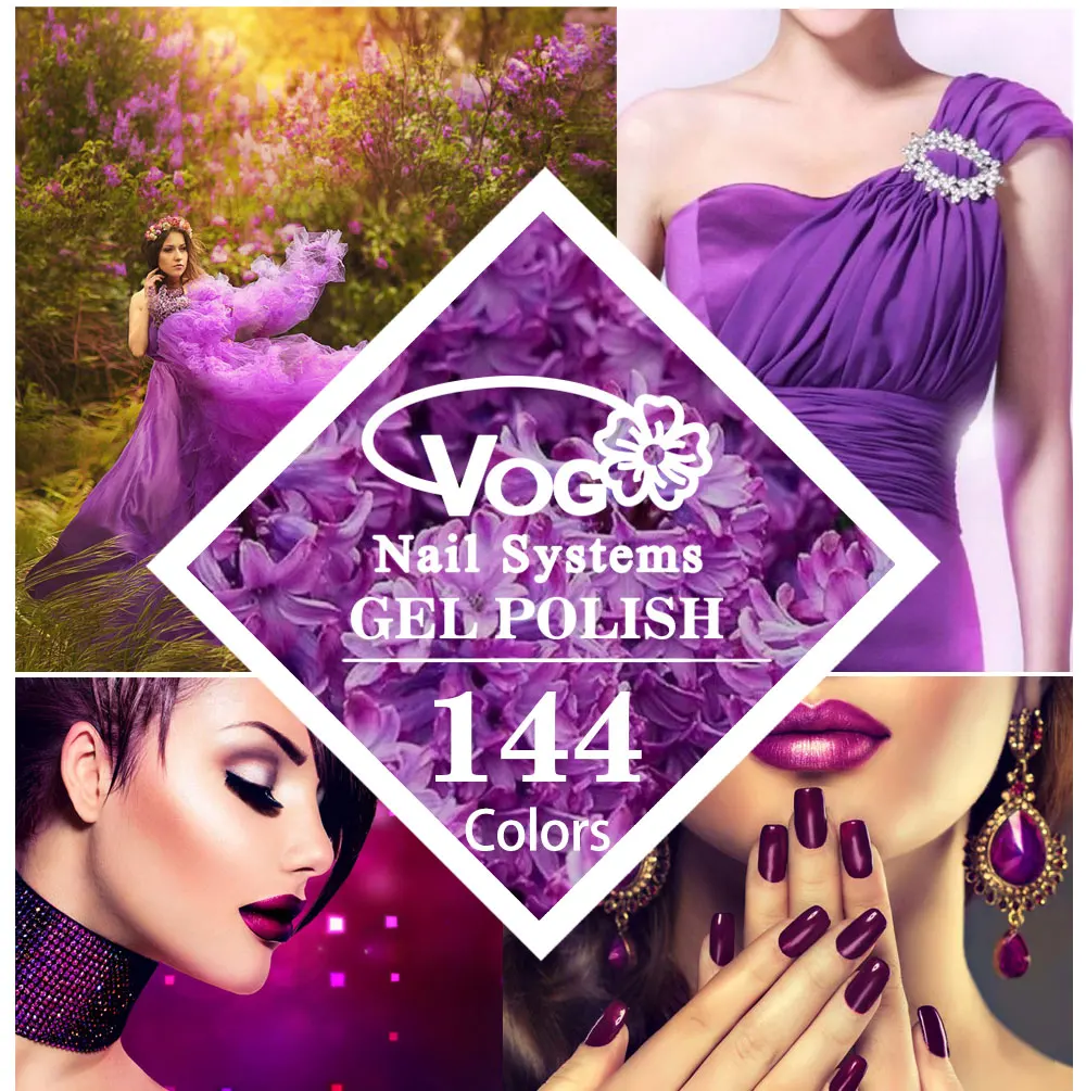 Soak Off UV Гель лак 4 шт. 6 мл Бесплатная доставка ногтей гель для Pure Color 144 цветов