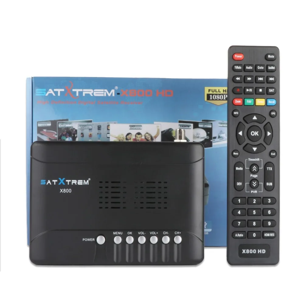 Satxtrem X800-цифра спутниковый телевизионный ресивер декодер формата HD + USB WI-FI MT7601 DVB-S2/S цифровой спутниковый приемник ТВ тюнер Поддержка Cccam 1080 P