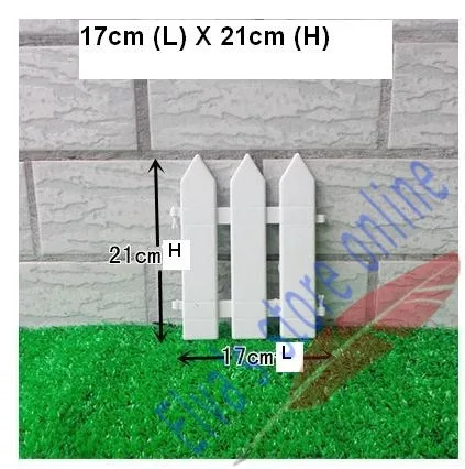 17 см x 21 см Пластик заборы белый перила заборы Европейский стиль Страна вставить землю для сада Двор Декор легко собранные