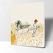 Картина садовая тележка картина по номерам Современная Настенная художественная ручная роспись цифровая картина маслом на холсте для украшения дома