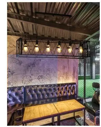L винтажная кованая промышленная штормовая люстра кафе креативная личность