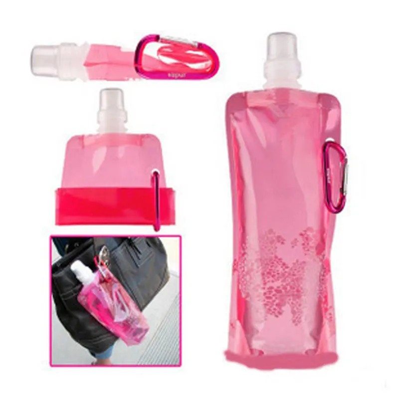 

480ml portable folding bottles my running outdoor sports camping hiking hiking environmental protection cup sports water bottles