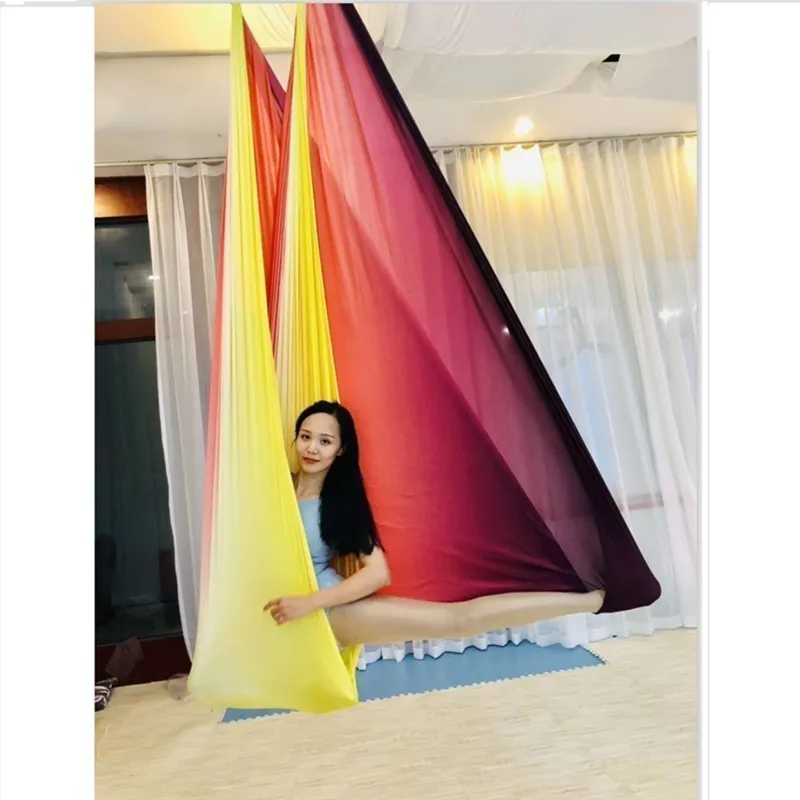 

XC Top Quality Colorful Aerial Yoga Hammock Anti-Gravity Yoga Hammock Strength Swing Bed Yoga Belts for Yoga Building Body