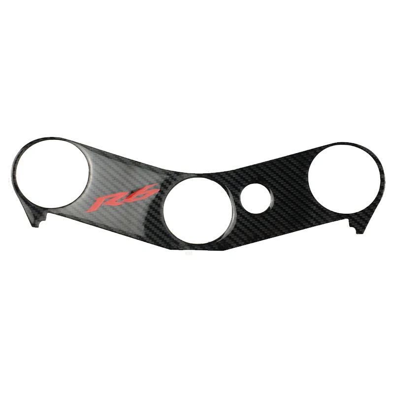 

Motorcycle Central Console Carbon Fiber Pattern R6 Sticker Top Triple Clamp Yoke decal for YAMAHA YZF600 YZF-R6 YZF R6 2006 2007
