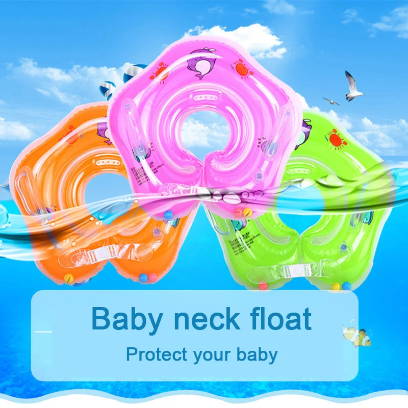 

Baby Swimming Pools Accessories Baby Inflatable Ring Baby Neck Inflatable Wheels for Newborns Bathing Circle Safety Neck Float