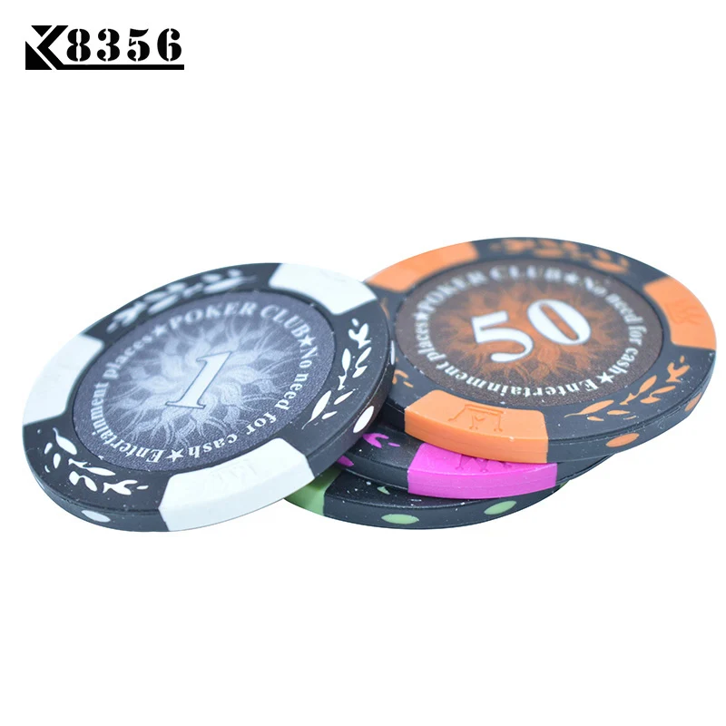 K8356 1PCS14g Корона Пшеница PokerClub фильм фишки монеты Baccarat Texas Hold'em двойной цвет Корона глина покер игральные фишки