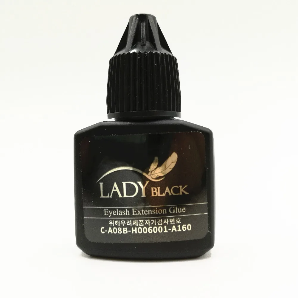 

Free shipping 5bottles fastest drying lower irritation eyelash extensions glue lady black glue 10ml/bottle No Sealed Bag