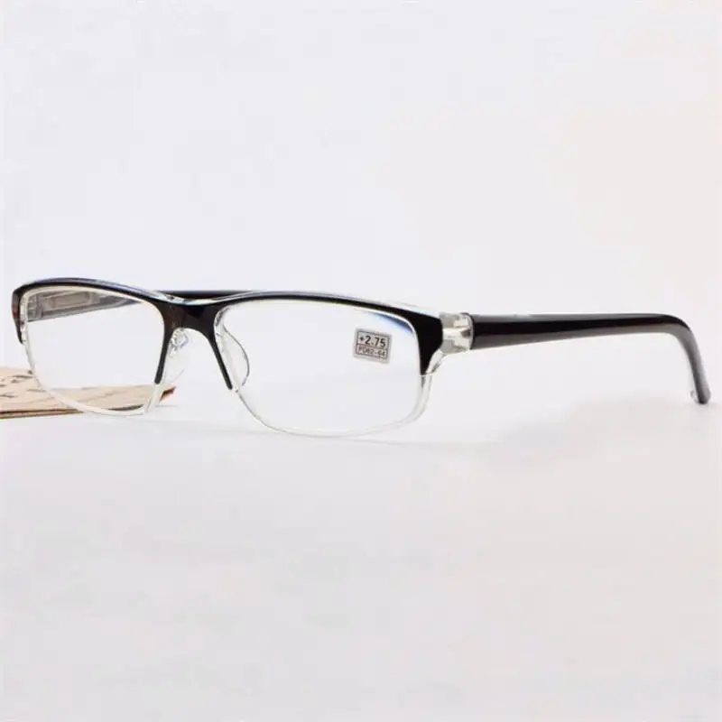 Дизайнерские очки для чтения, мужские и женские, Анти-усталость, черная пластиковая оправа, очки по рецепту+ 100 125 150 до+ 400 R077 - Цвет оправы: Черный