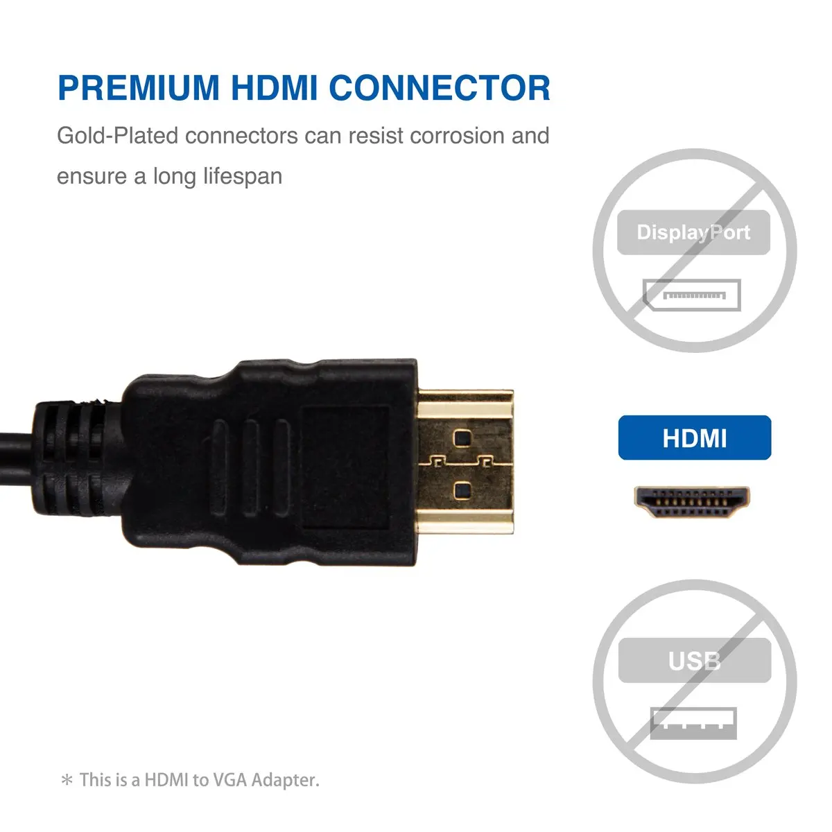 HDMI к VGA Moread позолоченный адаптер hdmi-vga(папа к женскому) для настольного компьютера ноутбука ПК Монитор Проектор HDTV