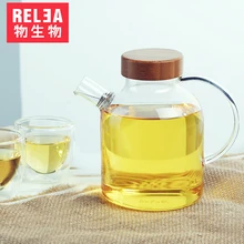 500 мл ручной работы чайник термостойкий стеклянный кувшин классический китайский чайник бамбуковая крышка термостойкая стеклянная сетка для процеживания стеклянный чайник