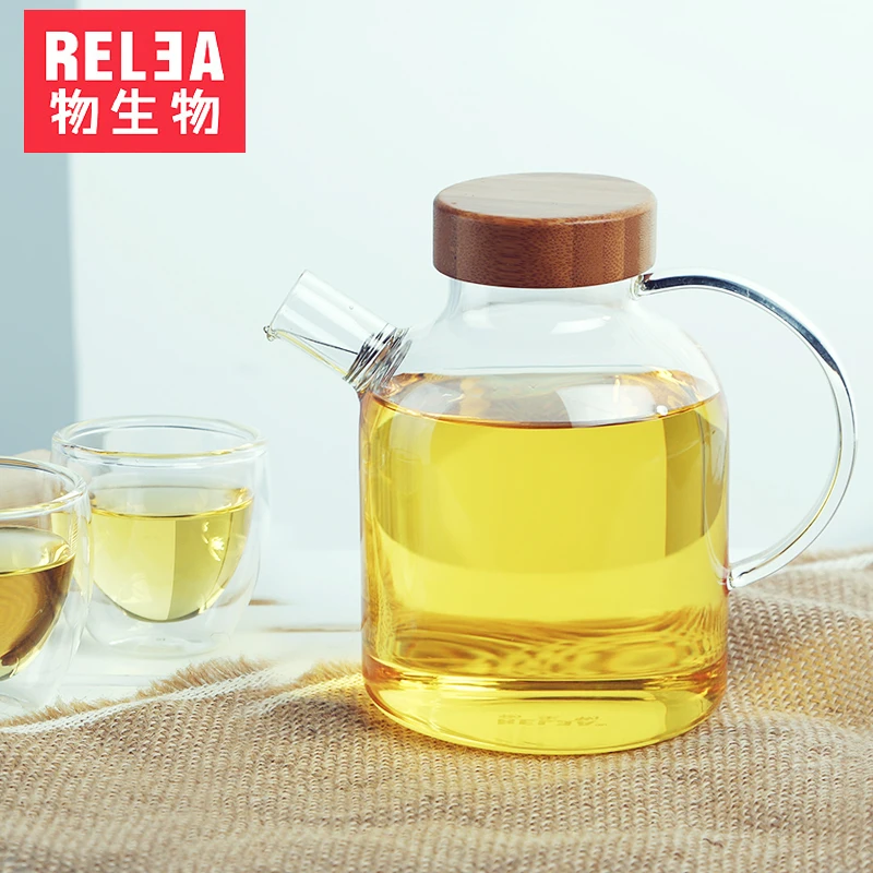 

500ml Handcraft Teapot Heat Resistant Glass jug classical Chinese teapot Bamboo Lid Heat Resistant glass Strainer Glass Kettle