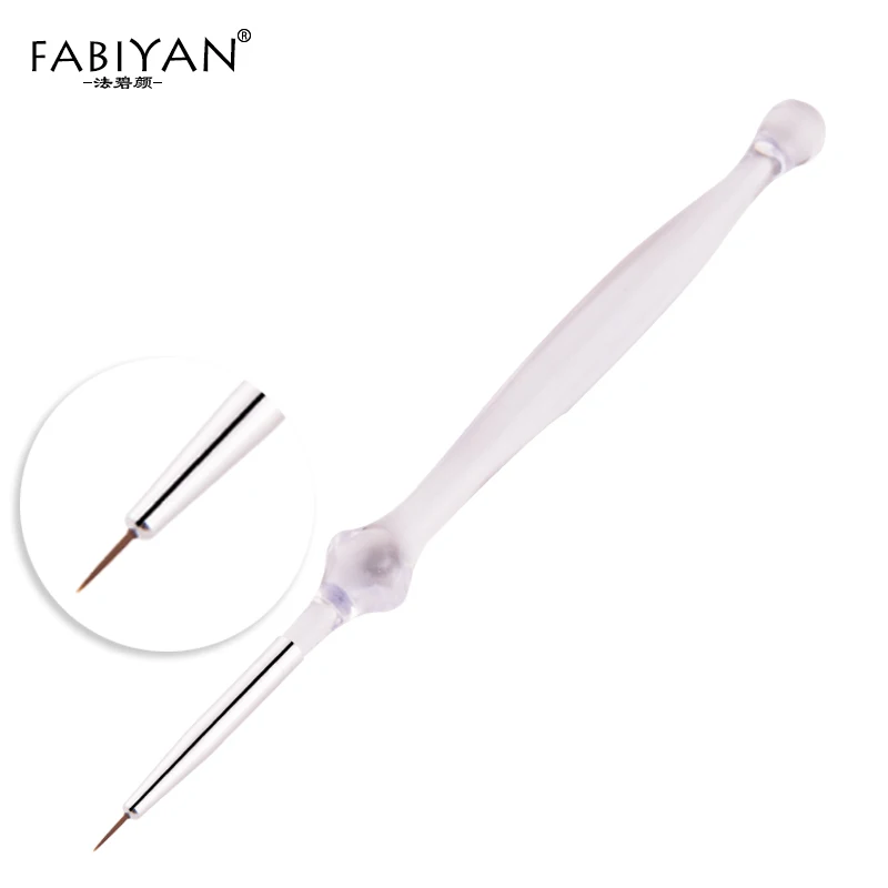 

Clear Nail Art Brush Acrylic Painting Drawing Liner Flower UV Gel Pen Polish Manicure Tools Salon Builder Tips Rhinestone Design