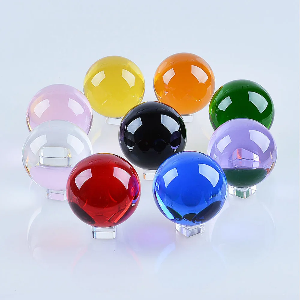 

Crystal Glass Ball Sold Color Sphere Decorating Crafts Natural Feng Shui Crystals Sphere Magic Healing Balls