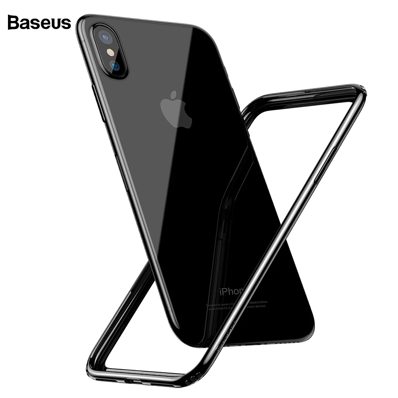 

Baseus Bumper Case For iPhone X 10 Shockproof Frame Cover Case For iPhoneX Hard PC & Soft TPU Protective Border Case Coque Capa