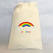 Изготовленная на заказ Радуга вечерние на день рождения, подарок на свадьбу спасибо шнурок сумки наборы вечерние мешки для конфет