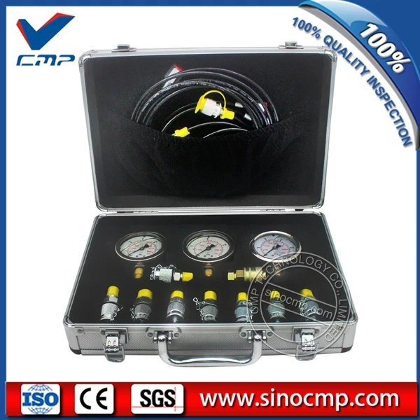 Hydraulic Pressure Test Kit, Hydraulic Tester Gauge Point Coupling For Most Excavator Parts , 2 year warranty