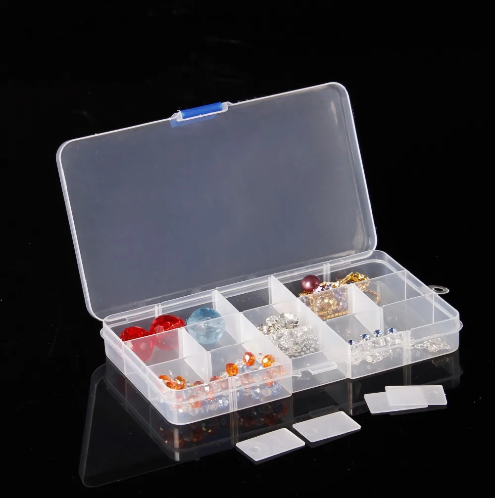 Wholesale 20Pcs Plastic Adjustable Compartment Storage Box For Jewelry