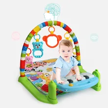 Детские Спортивная конструкция Фитнес играть коврик игровой коврик Kick игре на гитаре и пианино с педалями детей Музыка ползать играя ковер раннего образования игрушки